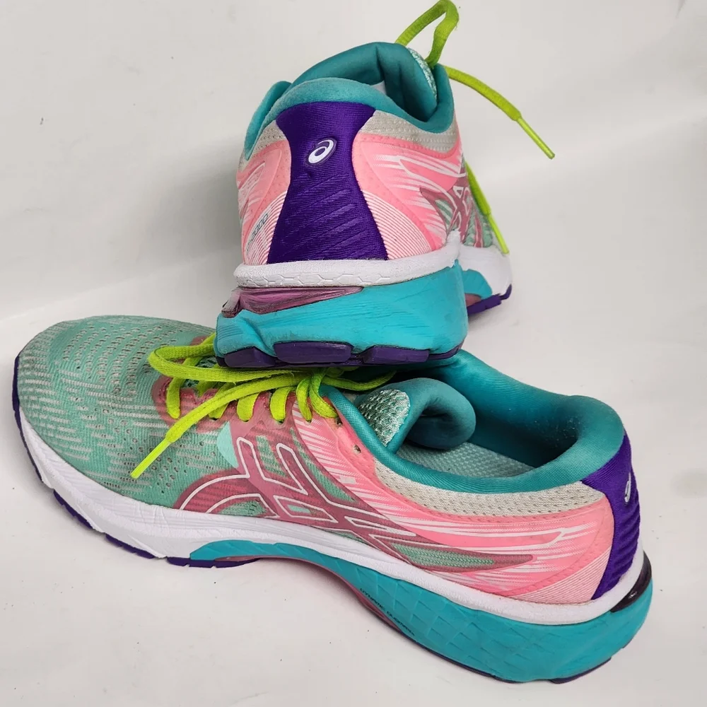 Asics Preowned GT 2000 8 Fresh Ice White Running Shoes Women Sz 7 1012A803 - Picture 4 of 12